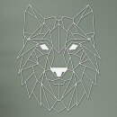 3D Wolf 60 x 73 cm Wei&szlig;