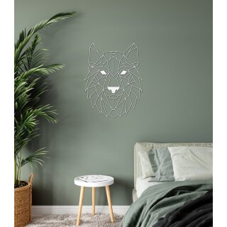 3D Wolf 60 x 73 cm Dunkelblau
