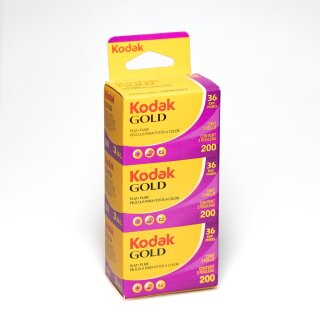 KODAK Gold 200 Negativ-Farbfilm, 135-36 3er Pack